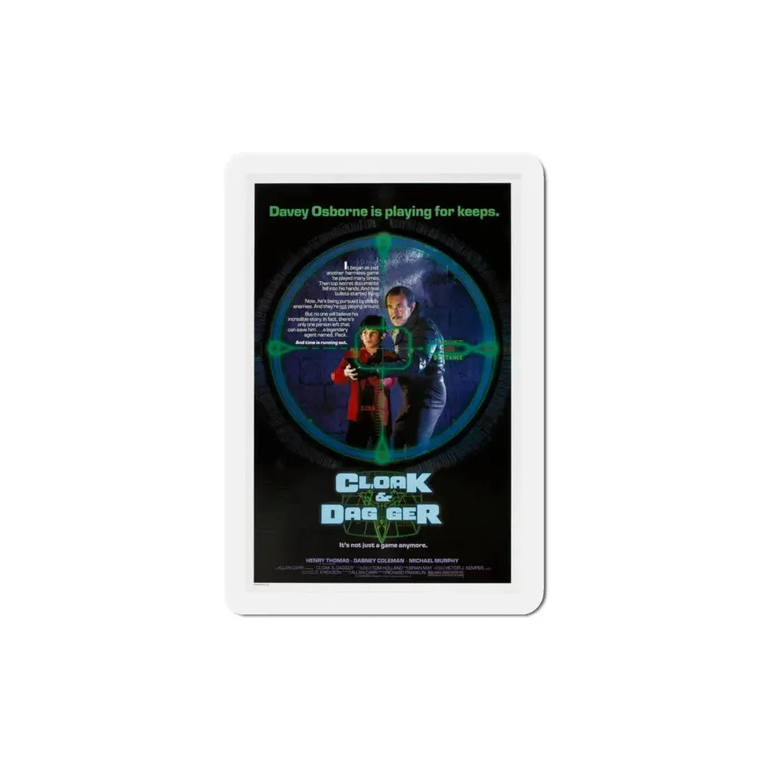 Cloak & Dagger 1984 Movie Poster Refrigerator Magnet 4 Inch - The Sticker Space