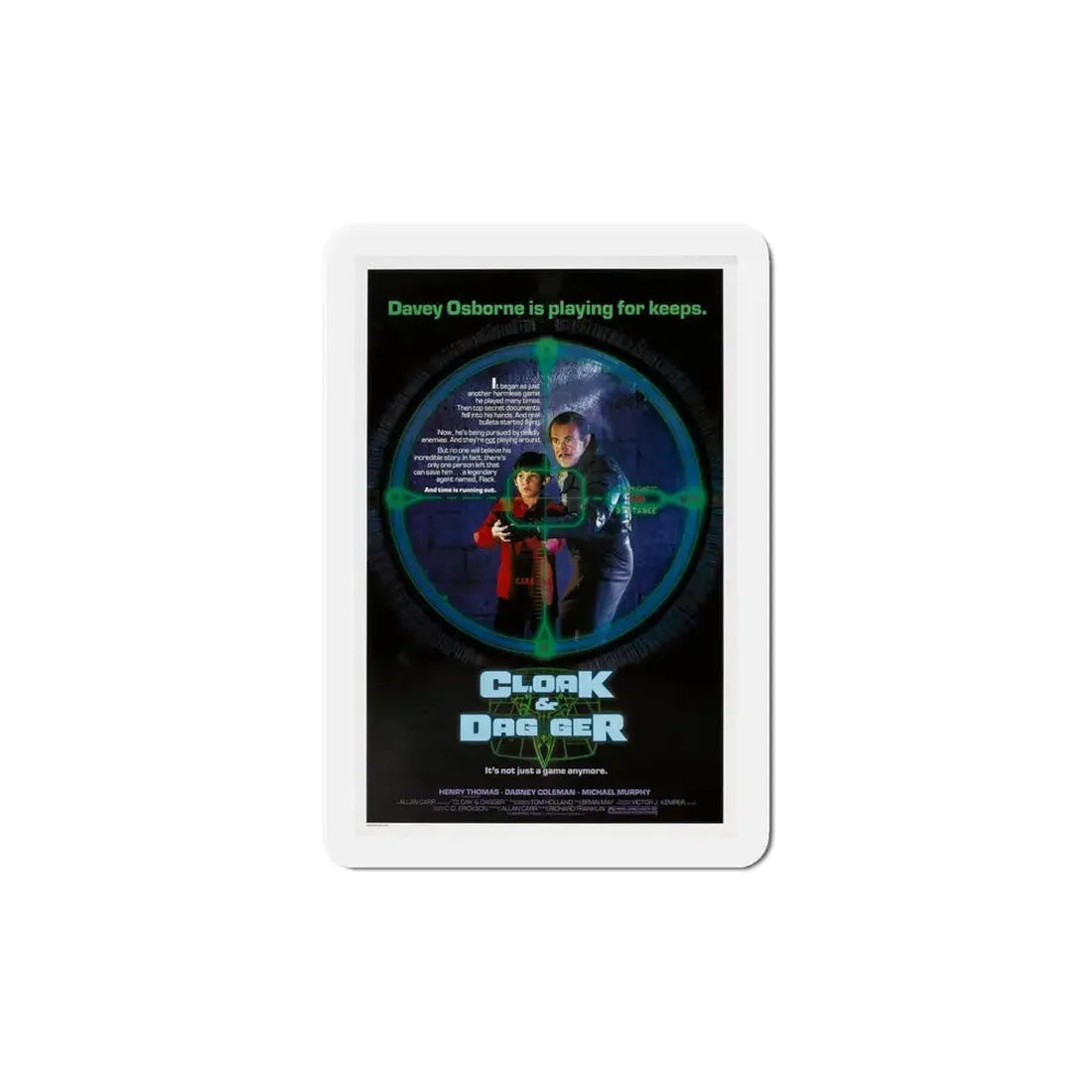 Cloak & Dagger 1984 Movie Poster Refrigerator Magnet 6 Inch - The Sticker Space