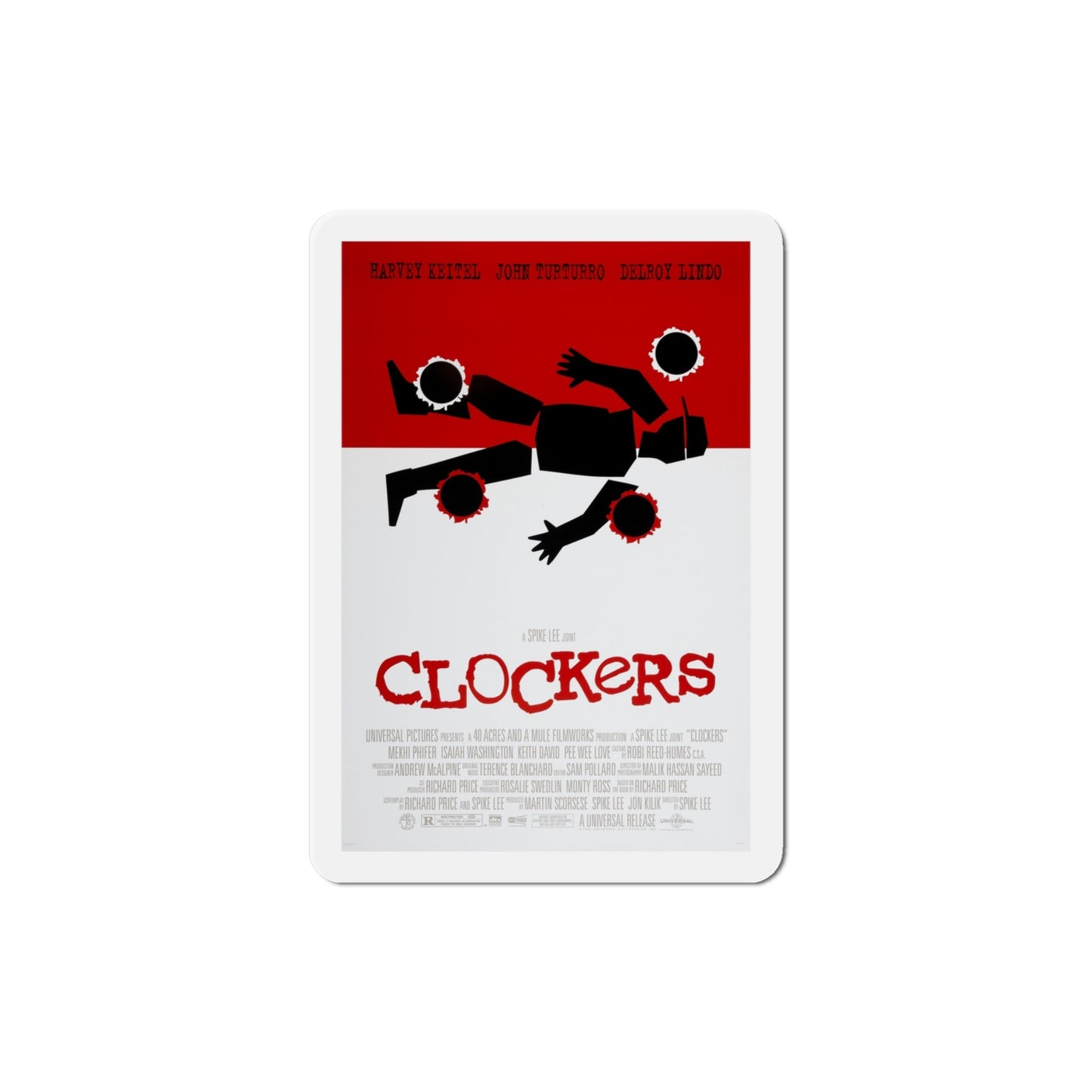 Clockers 1995 Movie Poster Die-Cut Magnet-4" x 4"-The Sticker Space