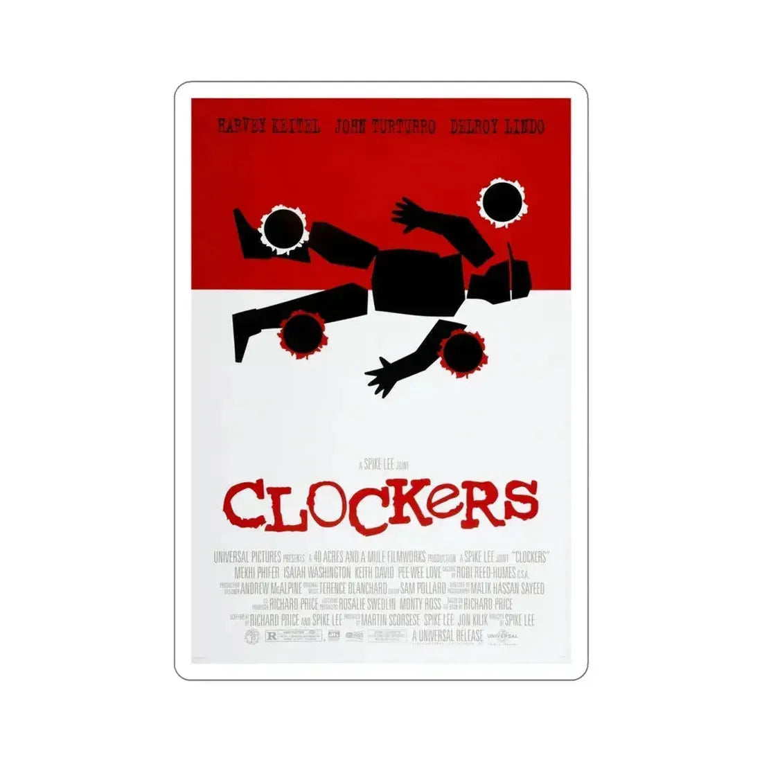 Clockers 1995 Movie Poster STICKER Vinyl Die-Cut Decal 6 Inch - The Sticker Space