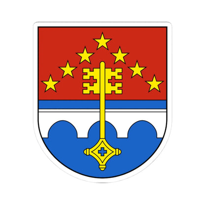 ClosDuDoubs-blazon (Switzerland) (Coat of Arms) STICKER Vinyl Kiss-Cut Decal 3 Inch White - The Sticker Space