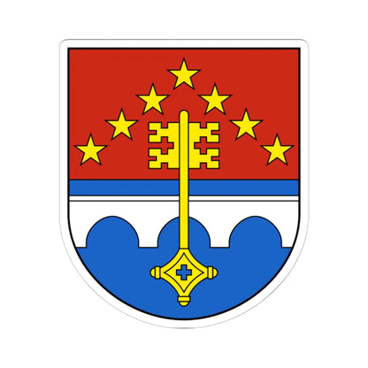 ClosDuDoubs-blazon (Switzerland) (Coat of Arms) STICKER Vinyl Kiss-Cut Decal 6 Inch White - The Sticker Space