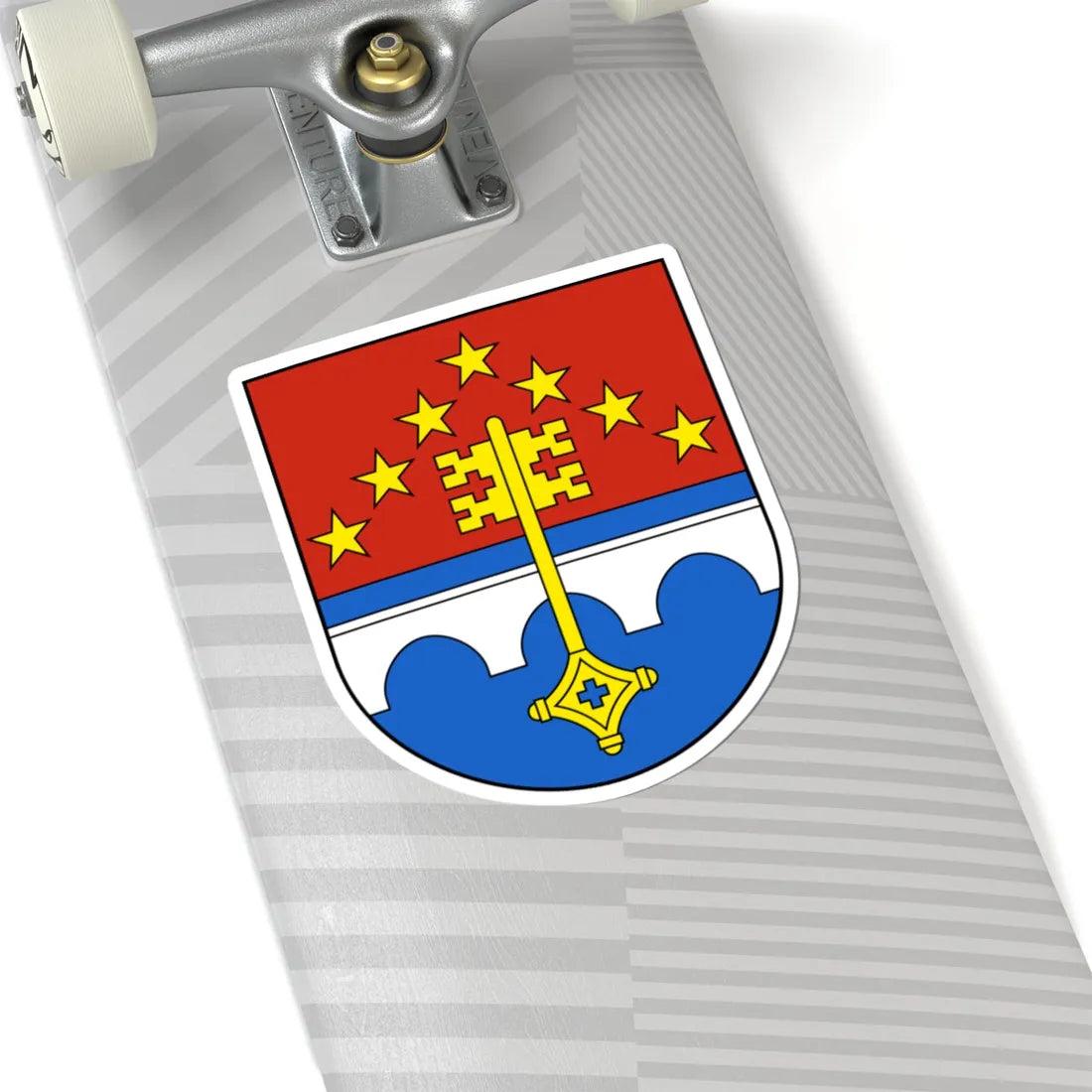 ClosDuDoubs-blazon (Switzerland) (Coat of Arms) STICKER Vinyl Kiss-Cut Decal - The Sticker Space
