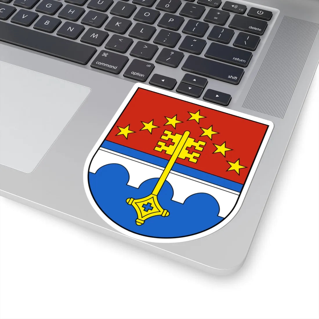 ClosDuDoubs-blazon (Switzerland) (Coat of Arms) STICKER Vinyl Kiss-Cut Decal - The Sticker Space