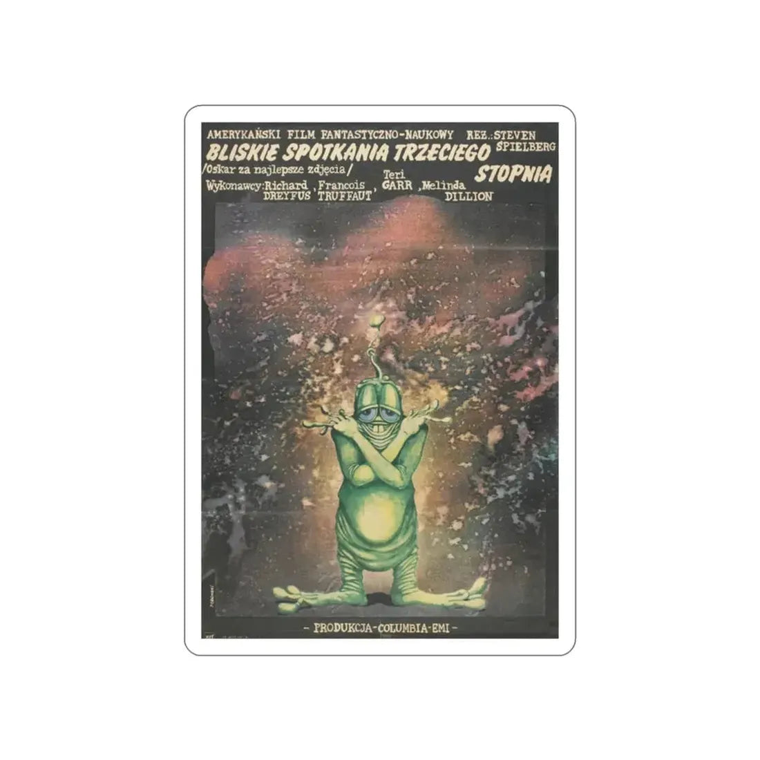 CLOSE ENCOUNTERS OF THE THIRD KIND (polish) 1977 Movie Poster STICKER Vinyl Die-Cut Decal - The Sticker Space