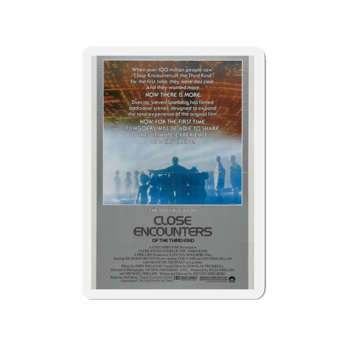 CLOSE ENCOUNTERS OF THE THIRD KIND (SPECIAL EDITION) 1977 Movie Poster - Die-Cut Magnet-2" x 2"-The Sticker Space