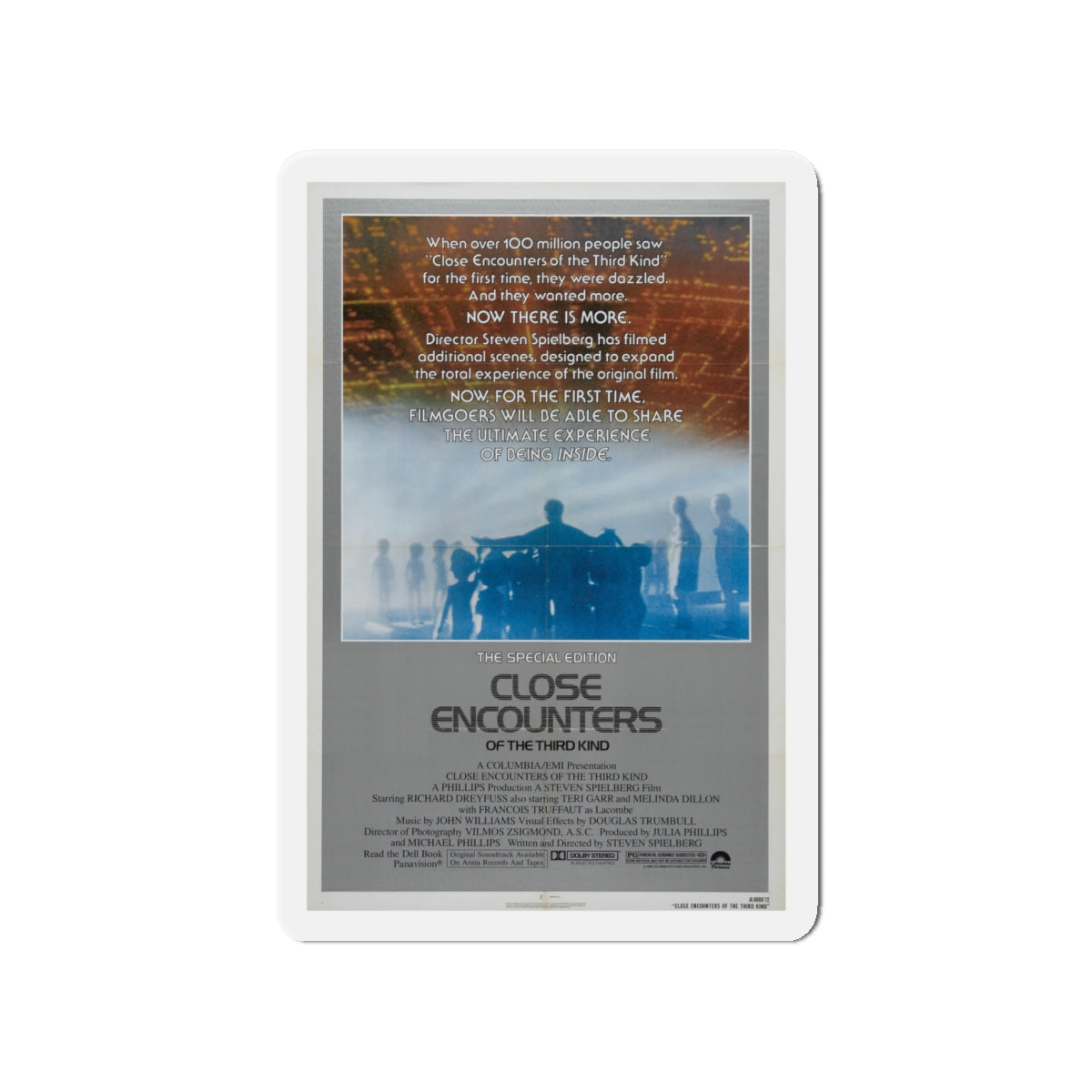 CLOSE ENCOUNTERS OF THE THIRD KIND (SPECIAL EDITION) 1977 Movie Poster - Die-Cut Magnet-4" x 4"-The Sticker Space