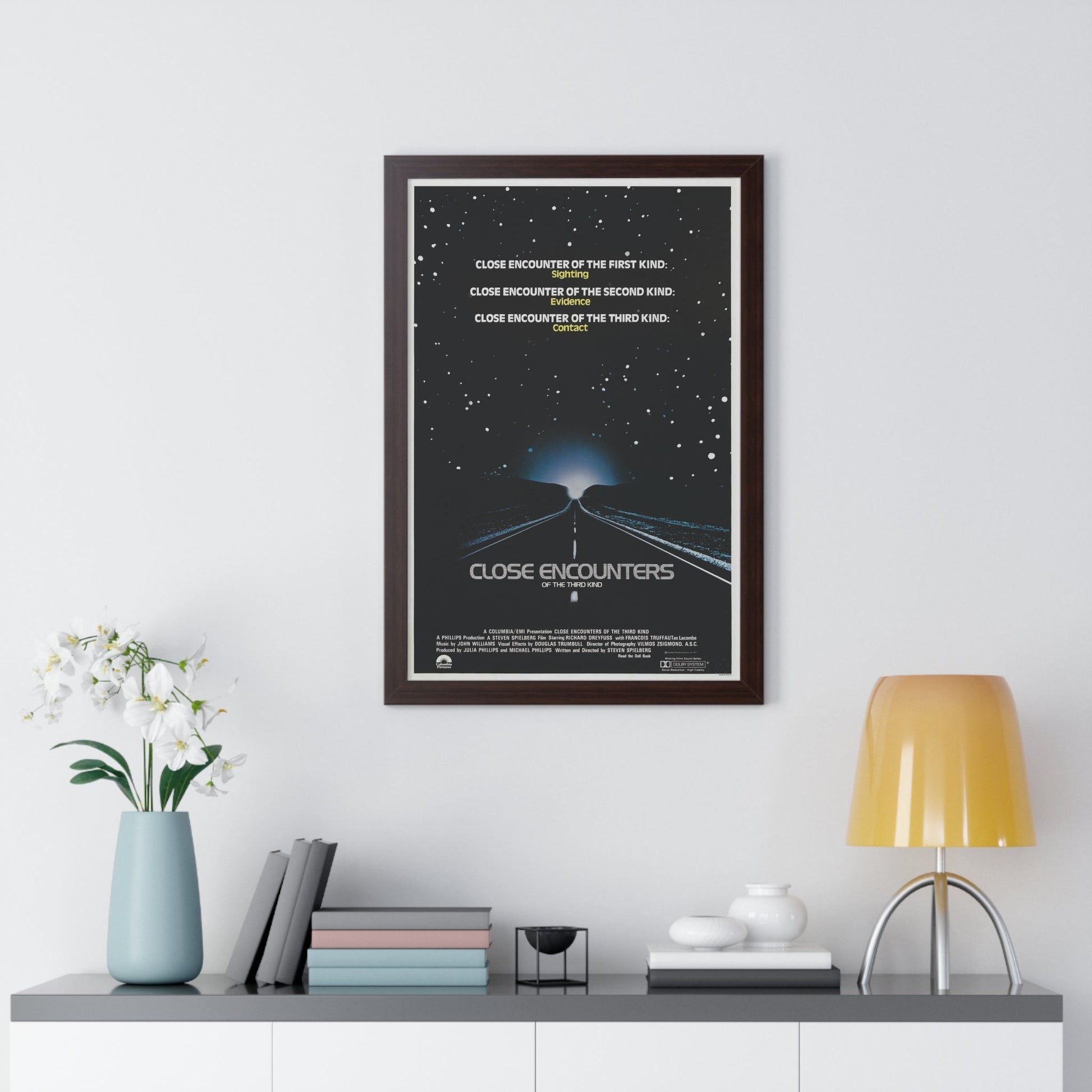 CLOSE ENCOUNTERS OF THE THIRD KIND (teaser) 1977 - Framed Movie Poster-The Sticker Space