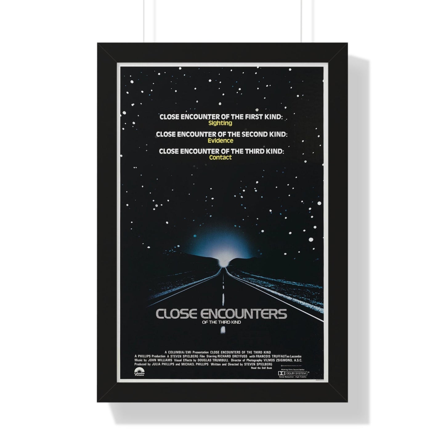 CLOSE ENCOUNTERS OF THE THIRD KIND (teaser) 1977 - Framed Movie Poster-16″ x 24″-The Sticker Space