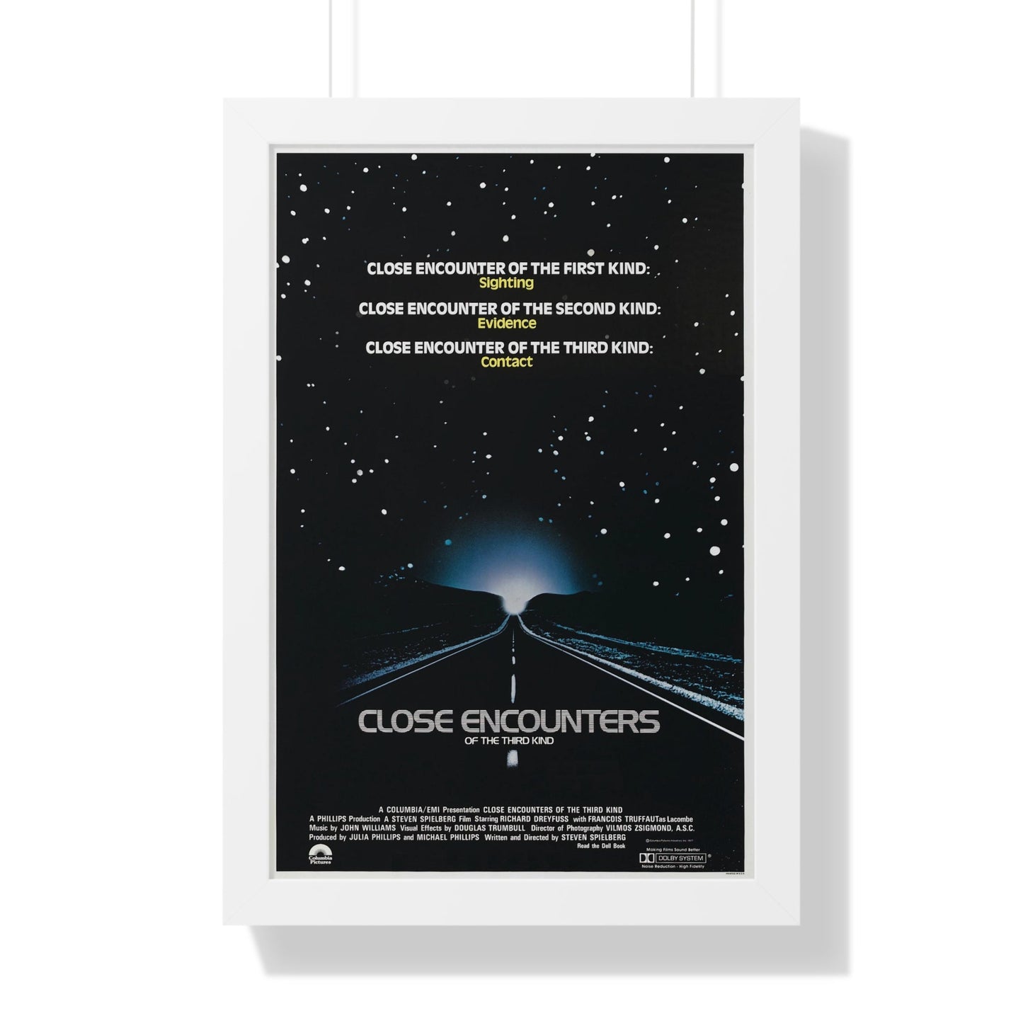 CLOSE ENCOUNTERS OF THE THIRD KIND (teaser) 1977 - Framed Movie Poster-16″ x 24″-The Sticker Space