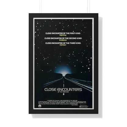 CLOSE ENCOUNTERS OF THE THIRD KIND (teaser) 1977 - Framed Movie Poster 20" x 30" Black - The Sticker Space