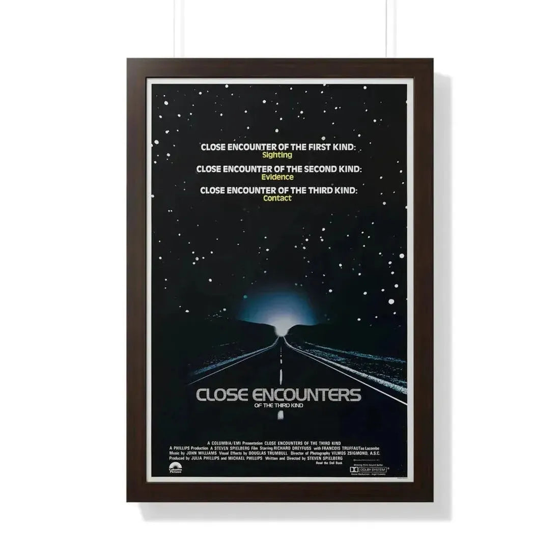 CLOSE ENCOUNTERS OF THE THIRD KIND (teaser) 1977 - Framed Movie Poster - The Sticker Space