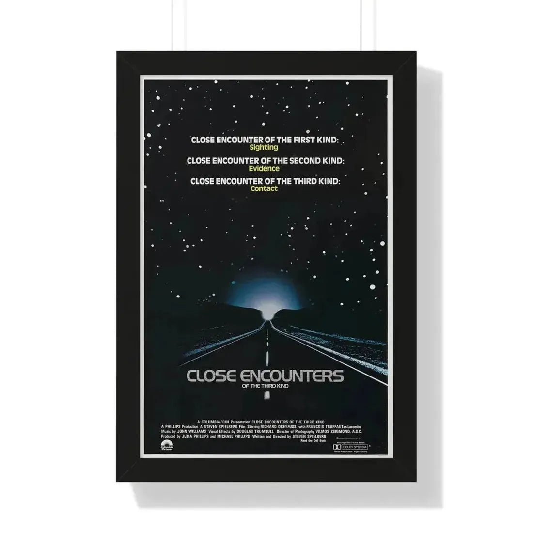 CLOSE ENCOUNTERS OF THE THIRD KIND (teaser) 1977 - Framed Movie Poster - The Sticker Space