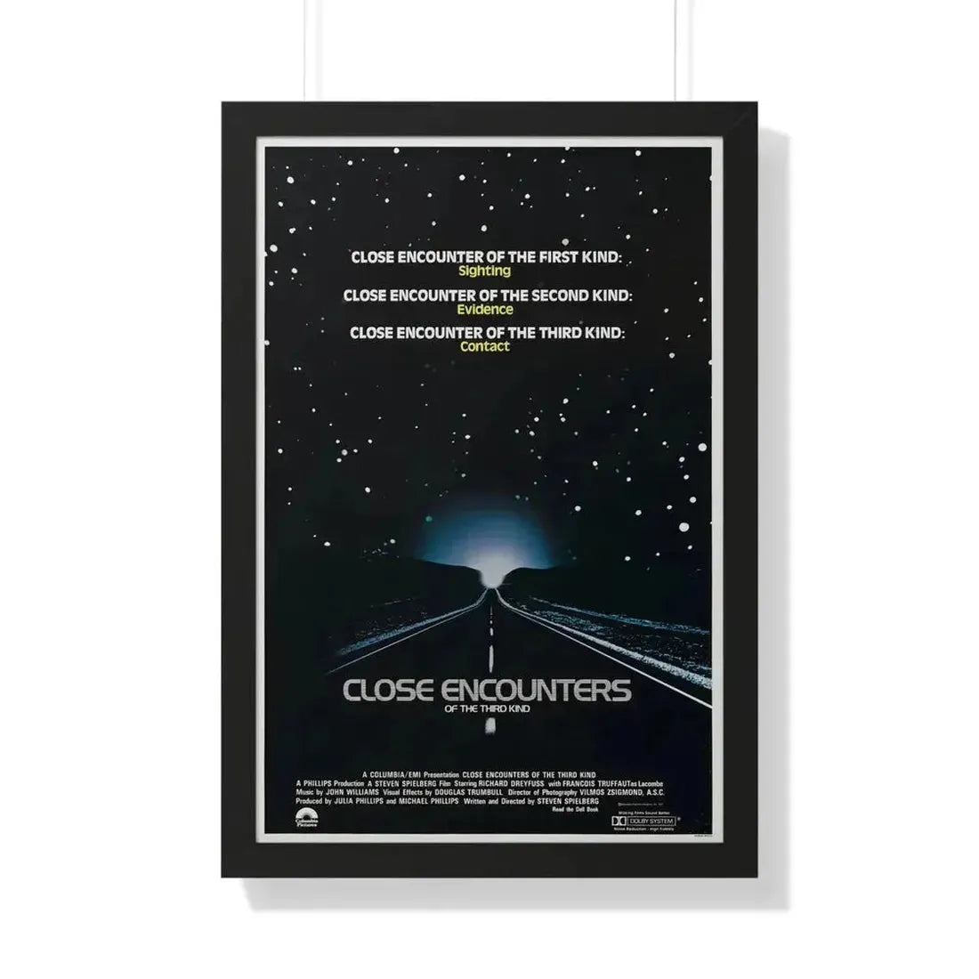 CLOSE ENCOUNTERS OF THE THIRD KIND (teaser) 1977 - Framed Movie Poster - The Sticker Space