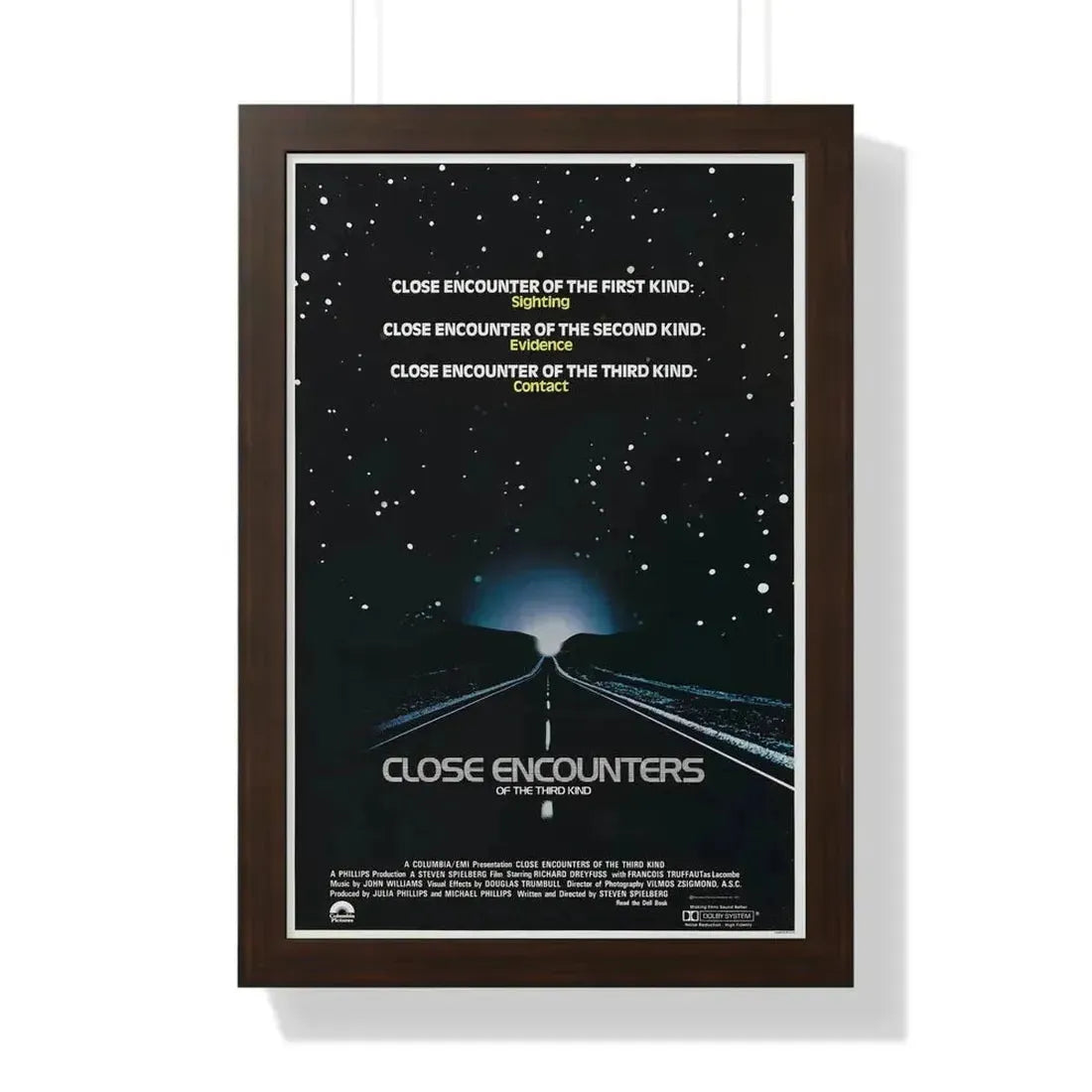 CLOSE ENCOUNTERS OF THE THIRD KIND (teaser) 1977 - Framed Movie Poster - The Sticker Space