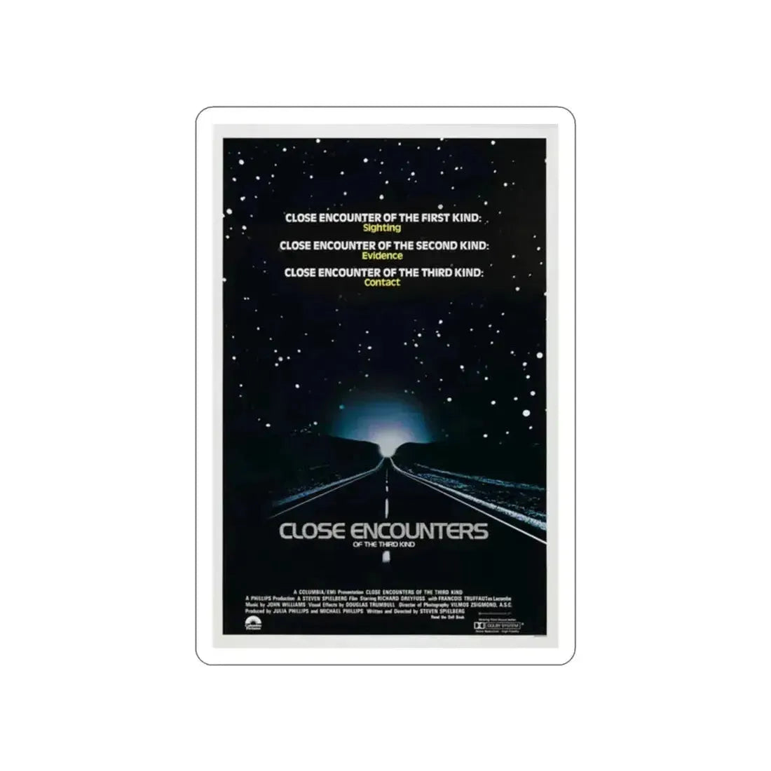 CLOSE ENCOUNTERS OF THE THIRD KIND (teaser) 1977 Movie Poster STICKER Vinyl Die-Cut Decal 2 Inch - The Sticker Space