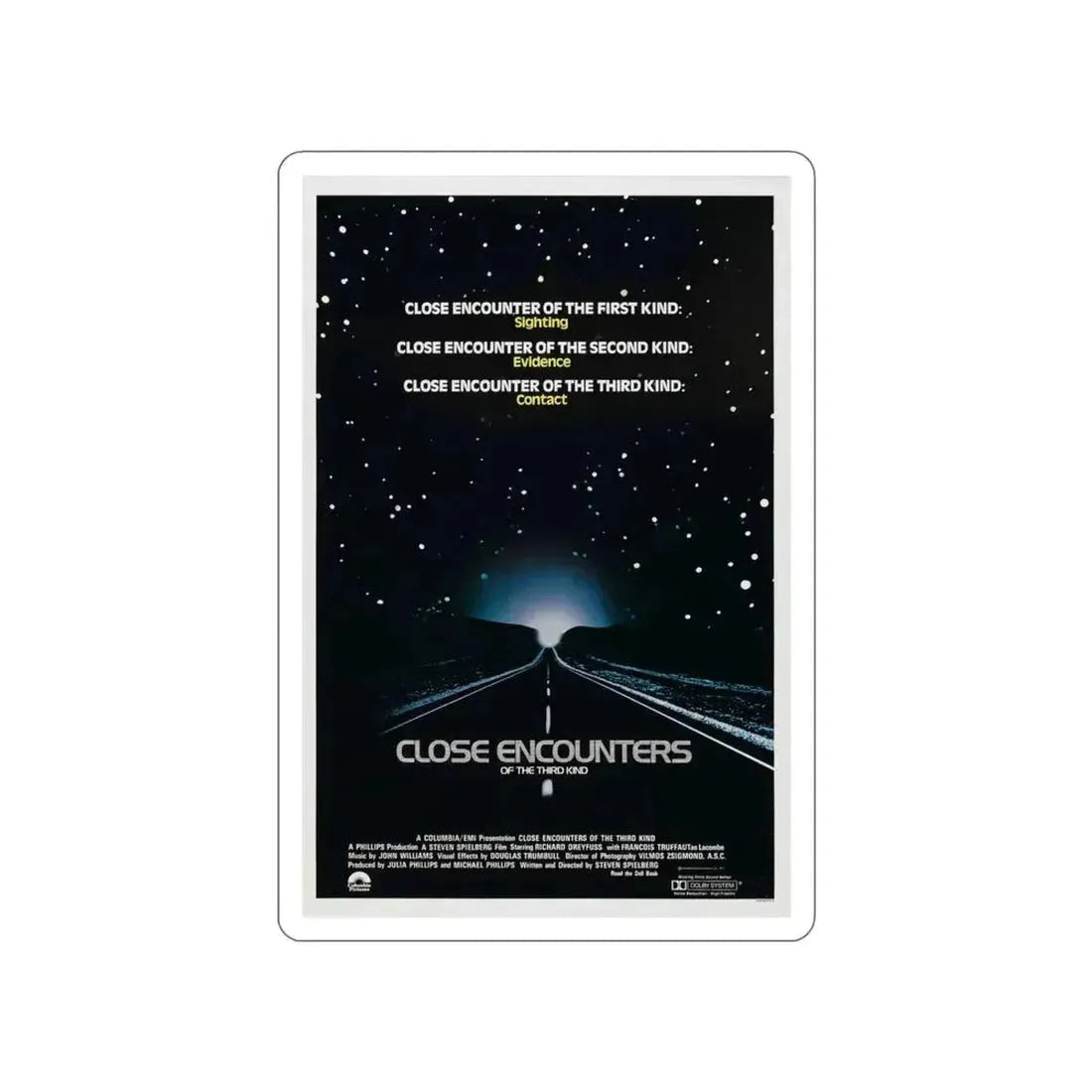 CLOSE ENCOUNTERS OF THE THIRD KIND (teaser) 1977 Movie Poster STICKER Vinyl Die-Cut Decal 4 Inch - The Sticker Space