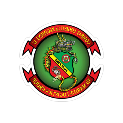 CLR 37 (USMC) REVERSE PRINT Transparent STICKER-2" × 2"-The Sticker Space