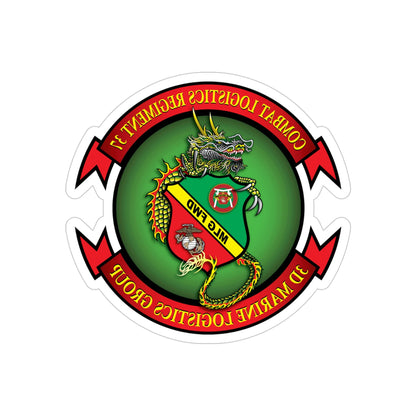 CLR 37 (USMC) REVERSE PRINT Transparent STICKER-4" × 4"-The Sticker Space