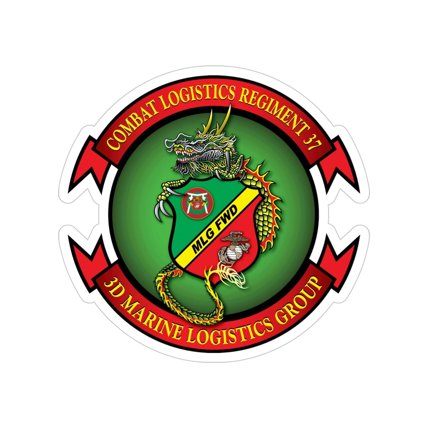 CLR 37 (USMC) Transparent STICKER Die-Cut Vinyl Decal-4 Inch-The Sticker Space