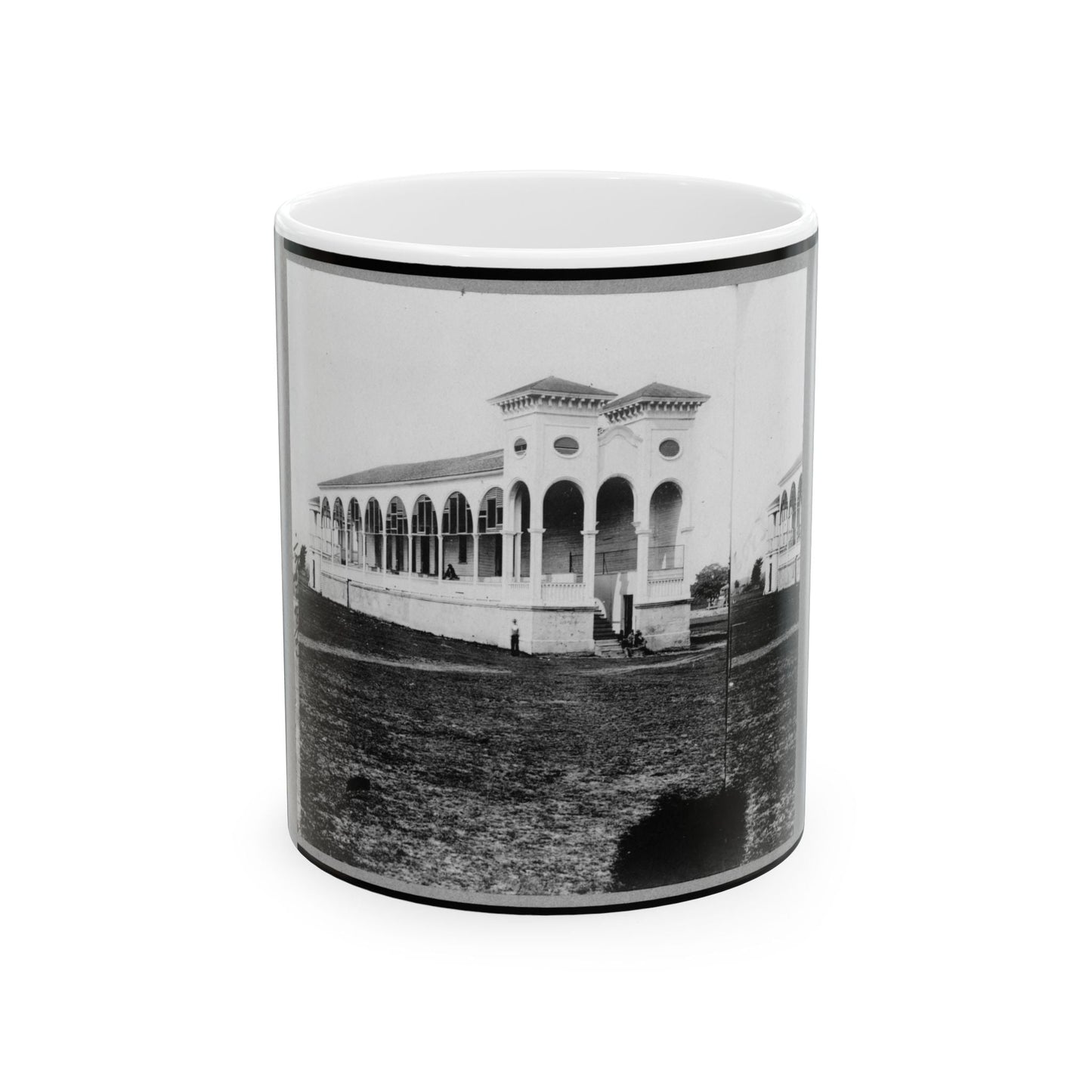 Club House Race Course, Where Federal Officers Were Confined, Charleston, S.C., April 1865 (U.S. Civil War) White Coffee Mug