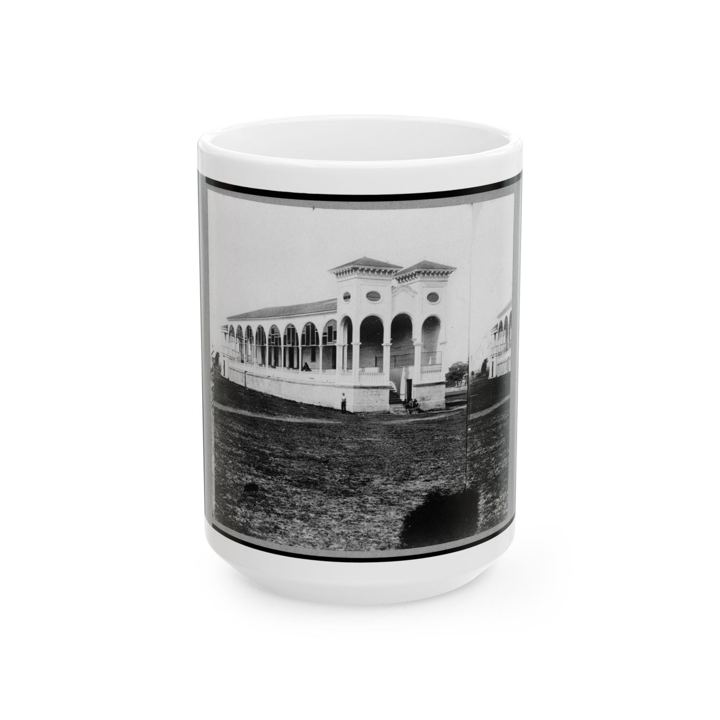 Club House Race Course, Where Federal Officers Were Confined, Charleston, S.C., April 1865 (U.S. Civil War) White Coffee Mug