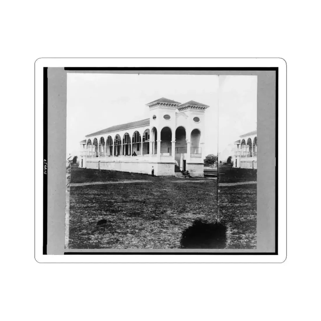 Club House Race Course, Where Federal Officers Were Confined, Charleston, S.C., April 1865 (U.S. Civil War) STICKER Vinyl Kiss-Cut Decal 4 Inch White - The Sticker Space