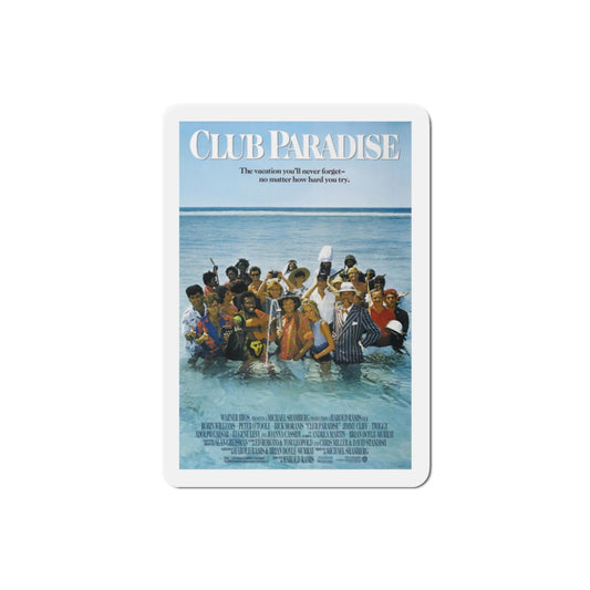 Club Paradise 1986 Movie Poster Die-Cut Magnet-2" x 2"-The Sticker Space