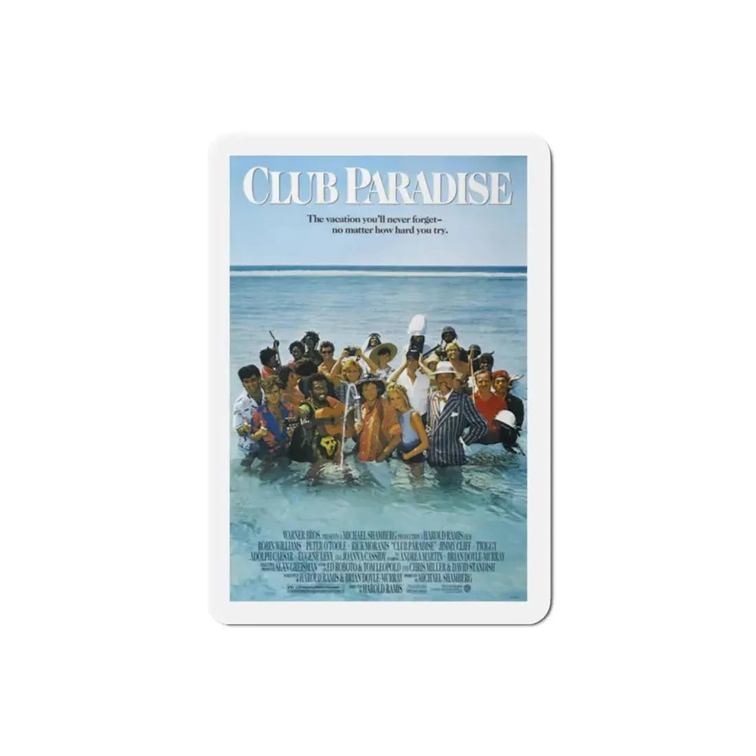 Club Paradise 1986 Movie Poster Refrigerator Magnet 2 Inch - The Sticker Space