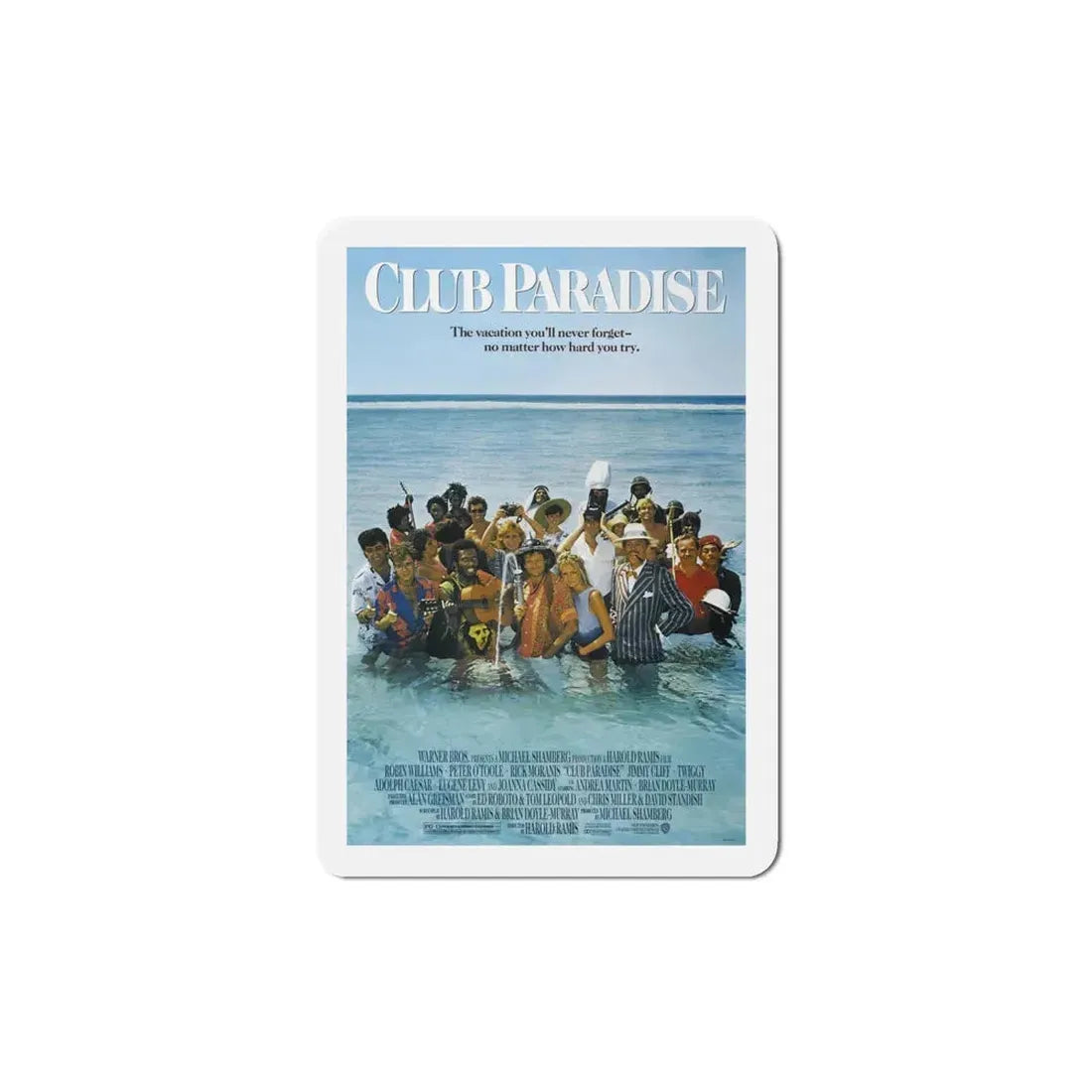 Club Paradise 1986 Movie Poster Refrigerator Magnet 4 Inch - The Sticker Space