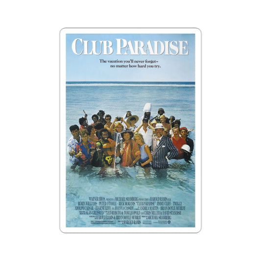 Club Paradise 1986 Movie Poster STICKER Vinyl Die-Cut Decal-2 Inch-The Sticker Space