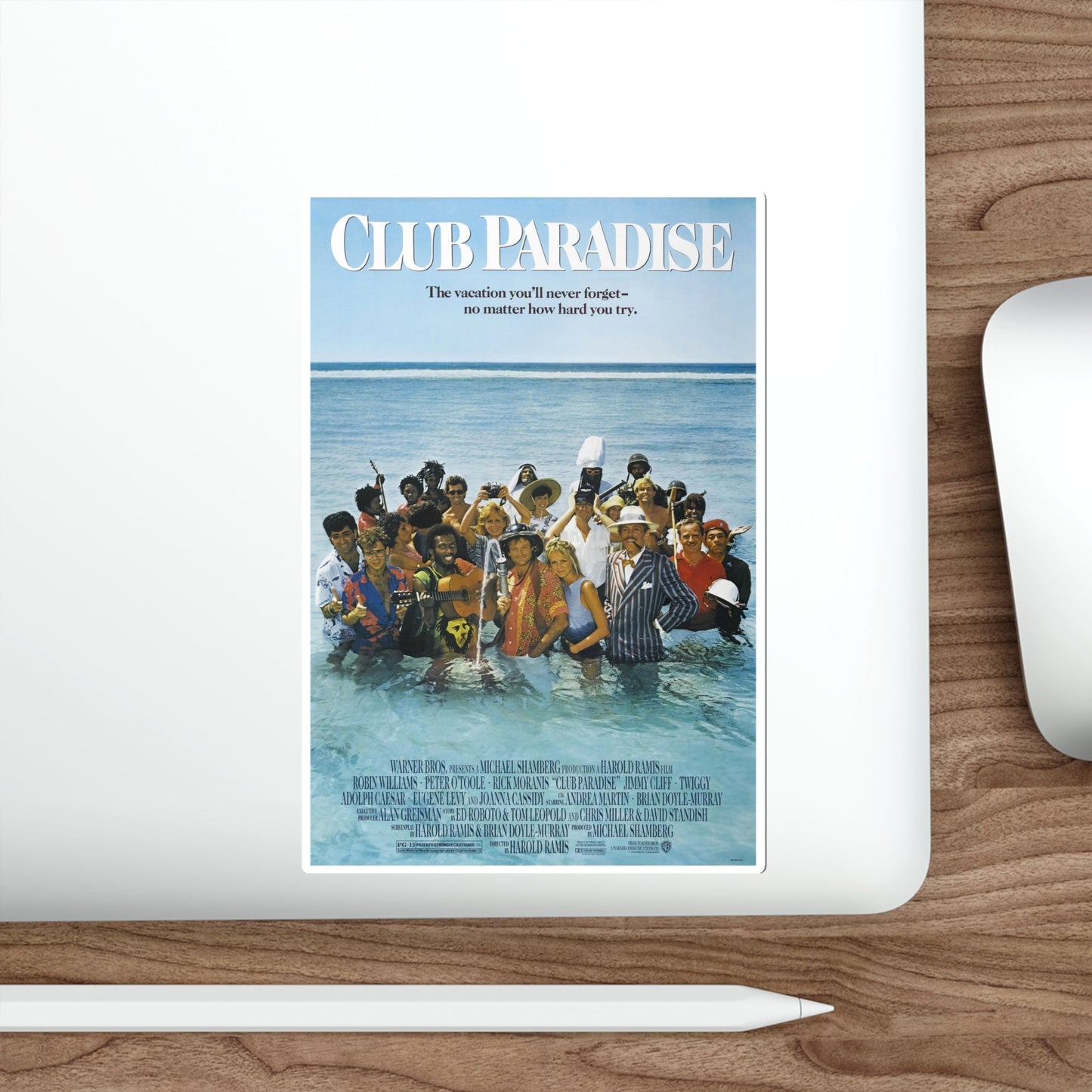 Club Paradise 1986 Movie Poster STICKER Vinyl Die-Cut Decal-The Sticker Space