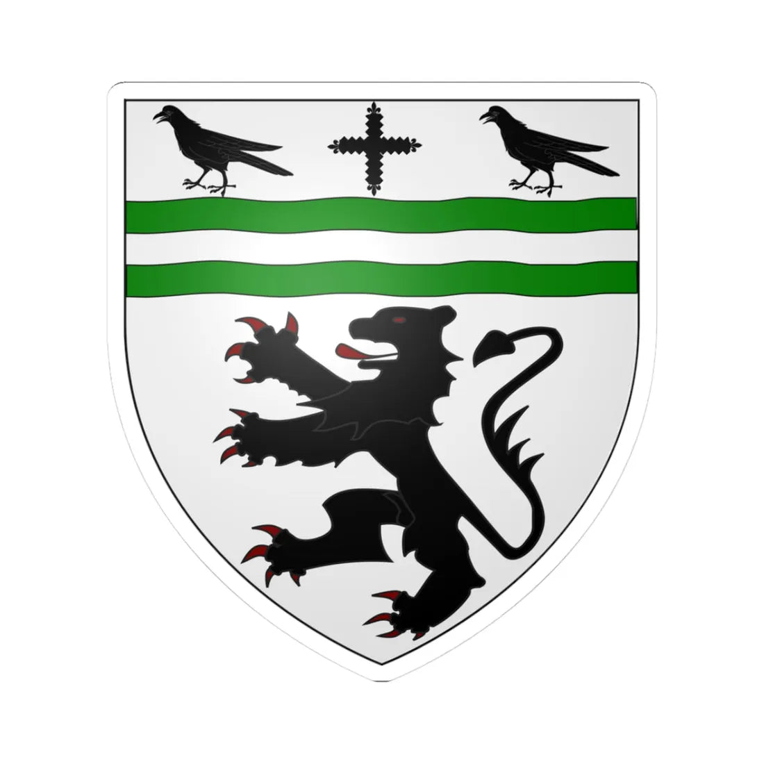 CLWYD Shield (United Kingdom) (Coat of Arms) STICKER Vinyl Kiss-Cut Decal 3 Inch White - The Sticker Space