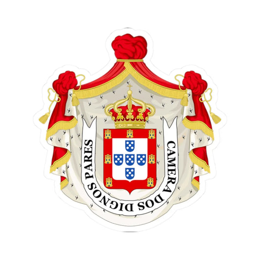 Câmara dos Dignos Pares do Reino (Portugal) (Coat of Arms) STICKER Vinyl Kiss-Cut Decal 2 Inch White - The Sticker Space