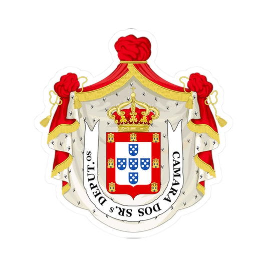 Câmara dos Senhores Deputados da Nação (Portugal) (Coat of Arms) STICKER Vinyl Kiss-Cut Decal 2 Inch White - The Sticker Space