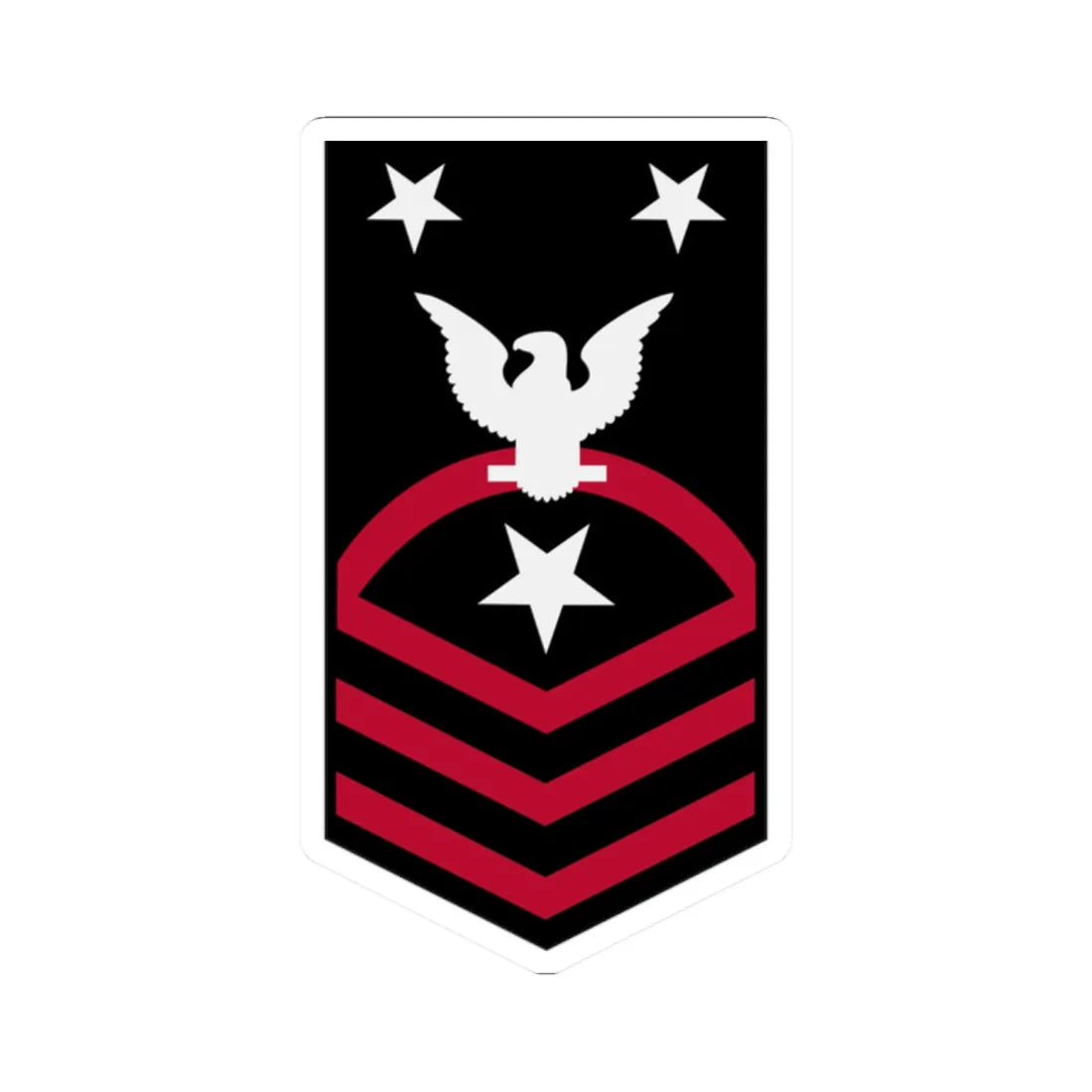 CMDCM red (United States) (Military Rank) STICKER Vinyl Kiss-Cut Decal 2 Inch White - The Sticker Space