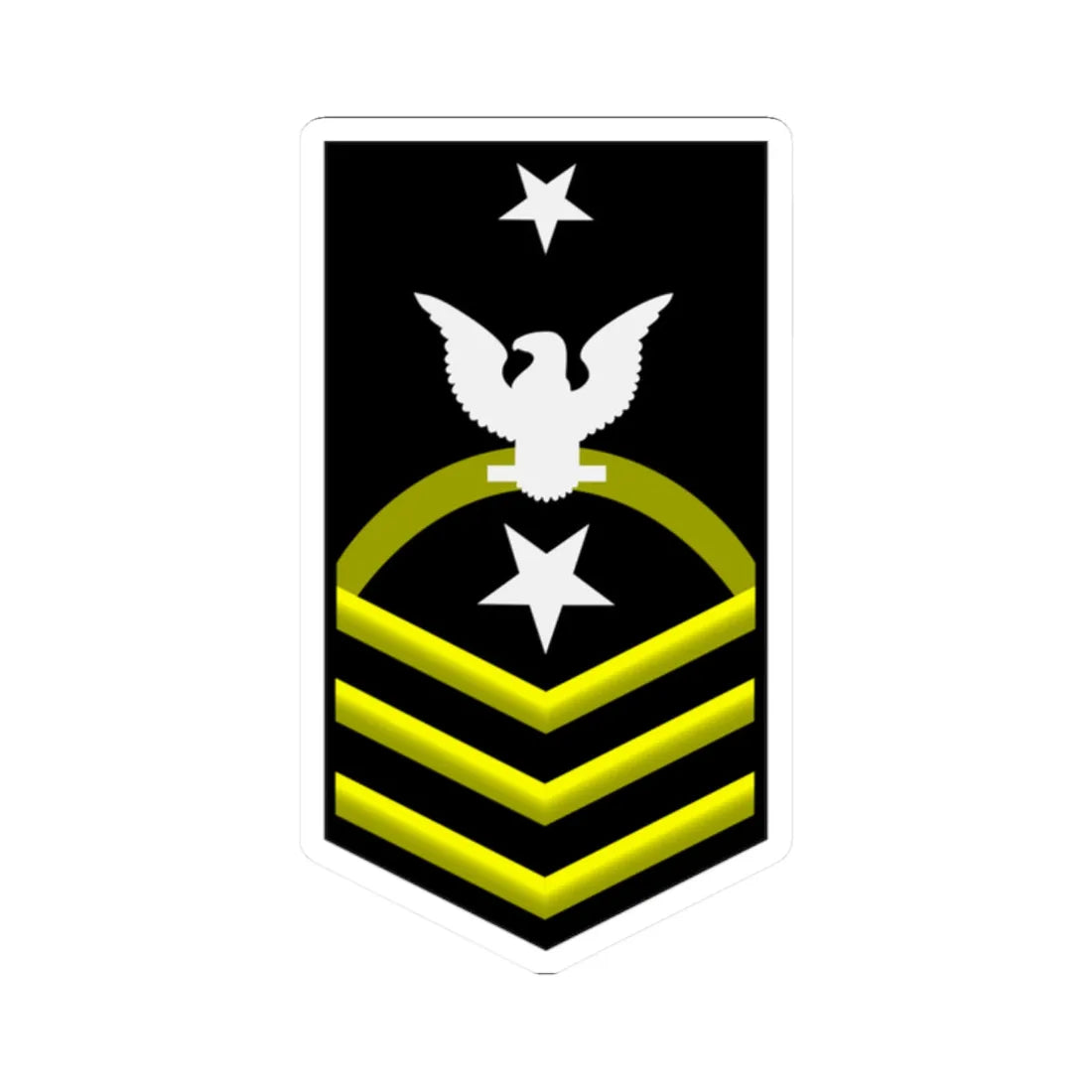 CMDCS (United States) (Military Rank) STICKER Vinyl Kiss-Cut Decal 2 Inch White - The Sticker Space