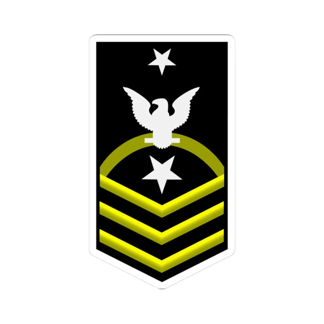 CMDCS (United States) (Military Rank) STICKER Vinyl Kiss-Cut Decal 3 Inch White - The Sticker Space