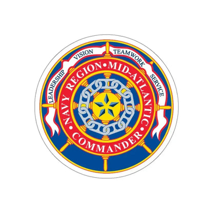 CMNDR Navy Region Mid Atlantic (U.S. Navy) STICKER Vinyl Die-Cut Decal 3 Inch - The Sticker Space