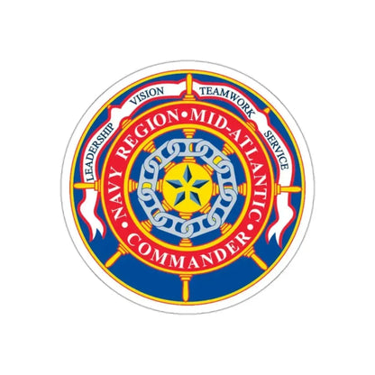 CMNDR Navy Region Mid Atlantic (U.S. Navy) STICKER Vinyl Die-Cut Decal - The Sticker Space