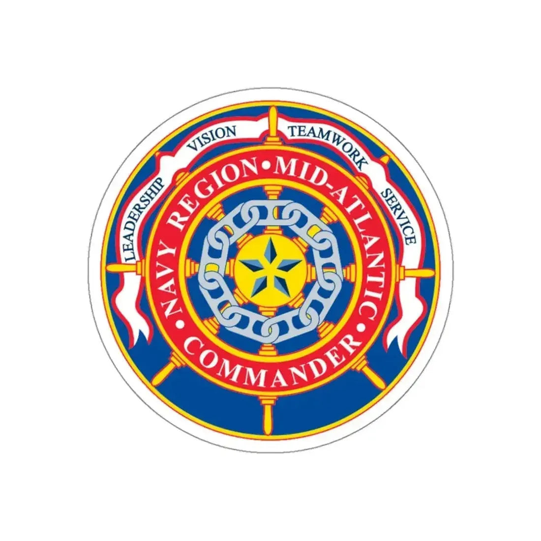 CMNDR Navy Region Mid Atlantic (U.S. Navy) STICKER Vinyl Die-Cut Decal - The Sticker Space