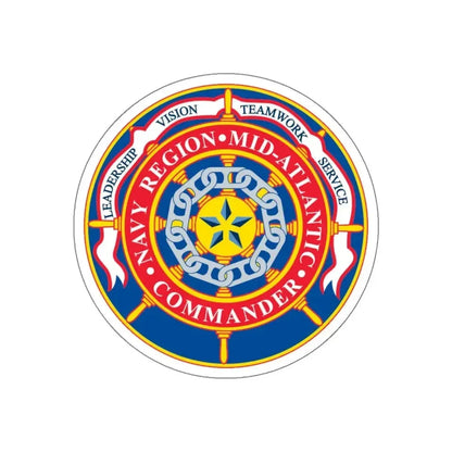 CMNDR Navy Region Mid Atlantic (U.S. Navy) STICKER Vinyl Die-Cut Decal - The Sticker Space