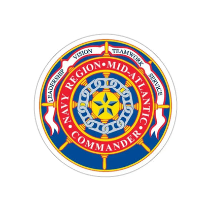 CMNDR Navy Region Mid Atlantic (U.S. Navy) STICKER Vinyl Kiss-Cut Decal - The Sticker Space