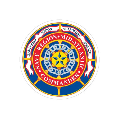 CMNDR Navy Region Mid Atlantic (U.S. Navy) Transparent STICKER Die-Cut Vinyl Decal - The Sticker Space