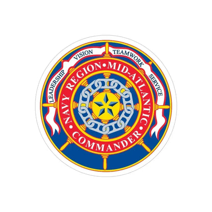 CMNDR Navy Region Mid Atlantic (U.S. Navy) Transparent STICKER Die-Cut Vinyl Decal - The Sticker Space