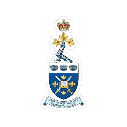 CMR Saint-Jean crest (Canada) (Coat of Arms) STICKER Vinyl Kiss-Cut Decal 4 Inch White - The Sticker Space