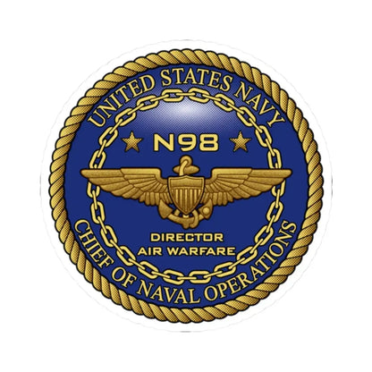 CNO Chief of Naval Operations N98 Dir Air Warfa (U.S. Navy) STICKER Vinyl Kiss-Cut Decal 2 Inch White - The Sticker Space