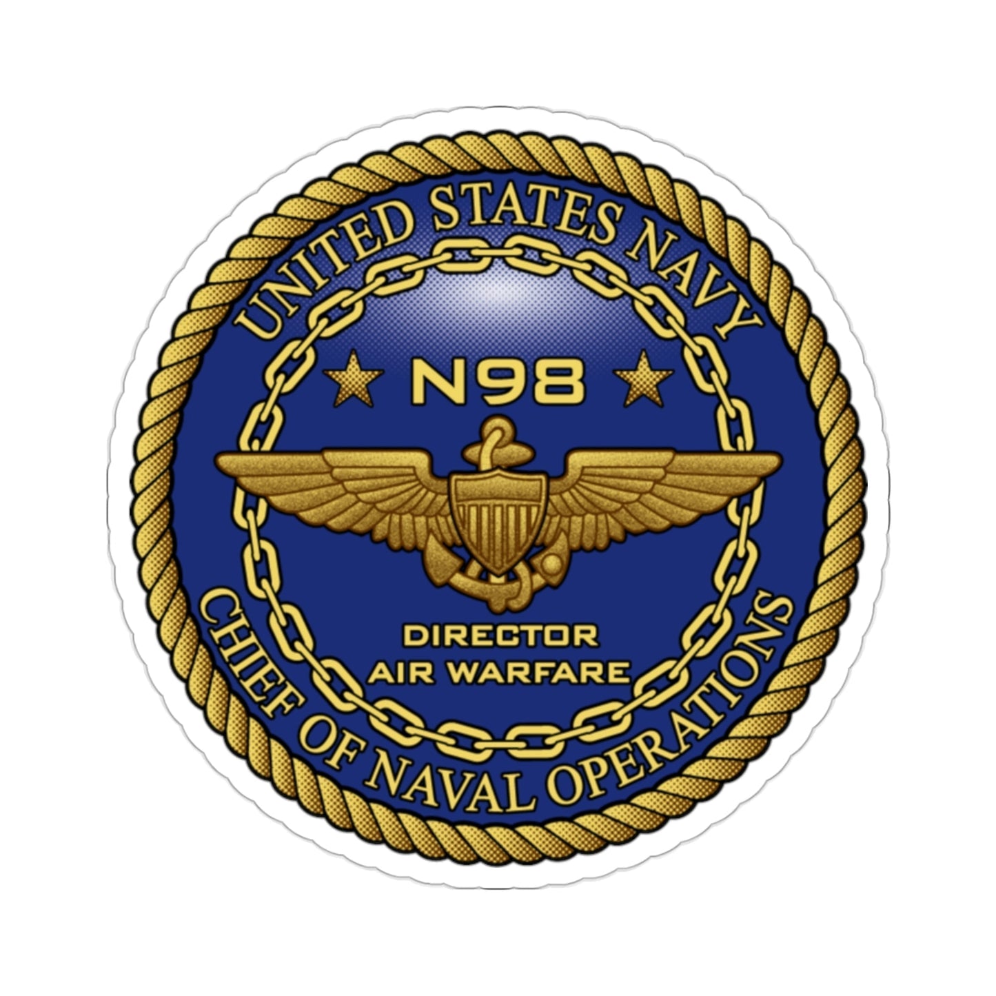 CNO Chief of Naval Operations N98 Dir Air Warfare (U.S. Navy) STICKER Vinyl Die-Cut Decal-2 Inch-The Sticker Space