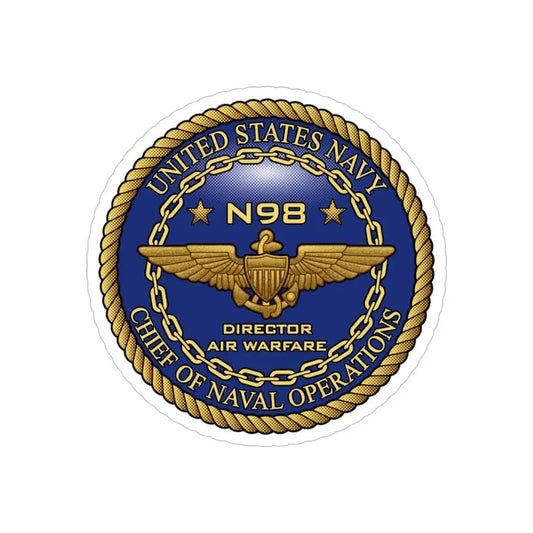 CNO Chief of Naval Operations N98 Dir Air Warfare (U.S. Navy) Transparent STICKER Die-Cut Vinyl Decal 6 Inch Transparent - The Sticker Space