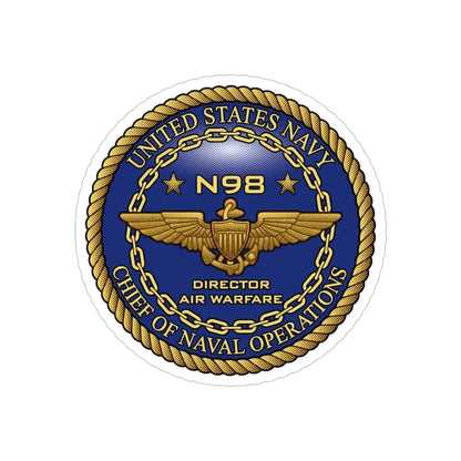 CNO Chief of Naval Operations N98 Dir Air Warfare (U.S. Navy) Transparent STICKER Die-Cut Vinyl Decal 6 Inch Transparent - The Sticker Space